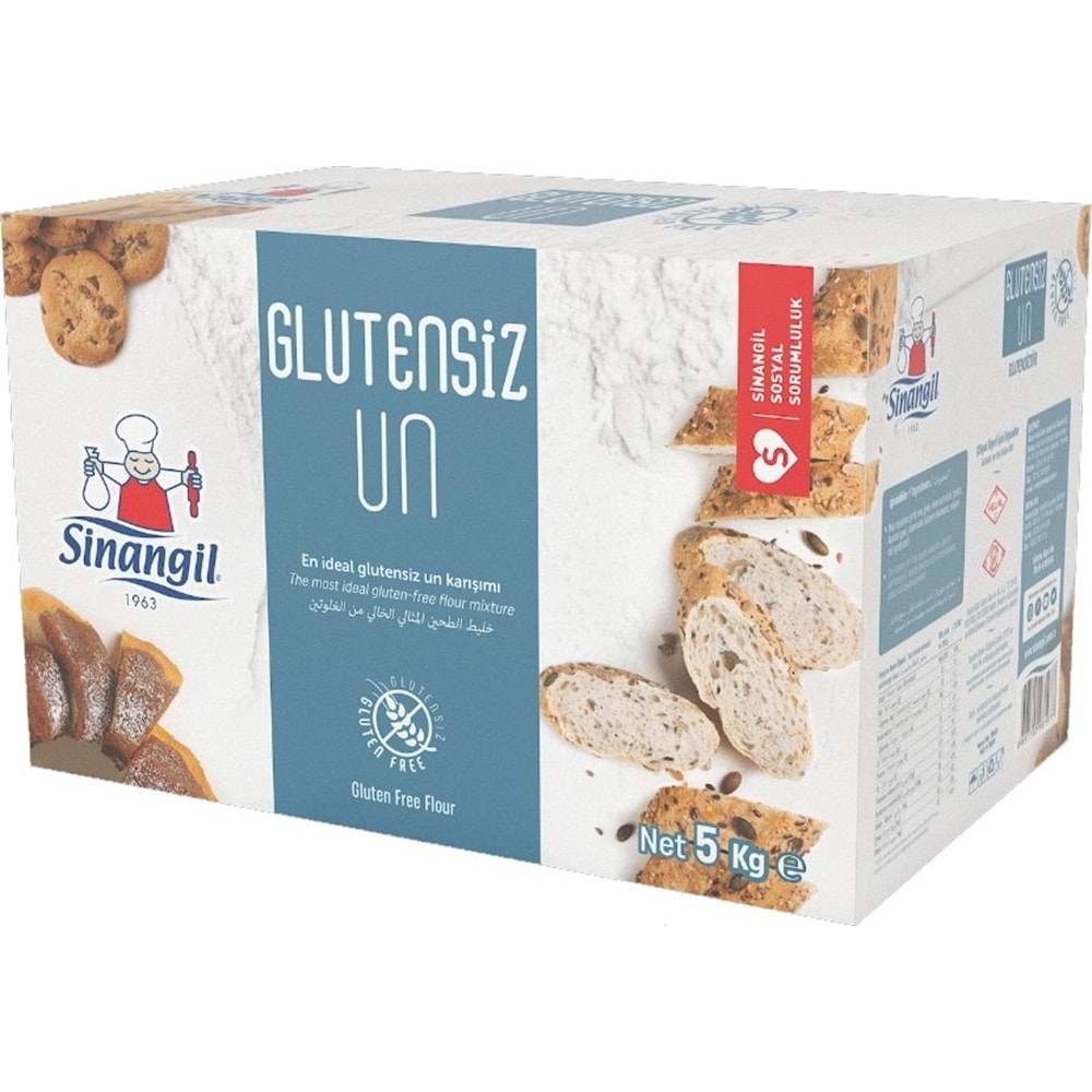 Sinangil Glutensiz Un 5KG (5000GR) Kutu Çölyak Diyetine Uygun