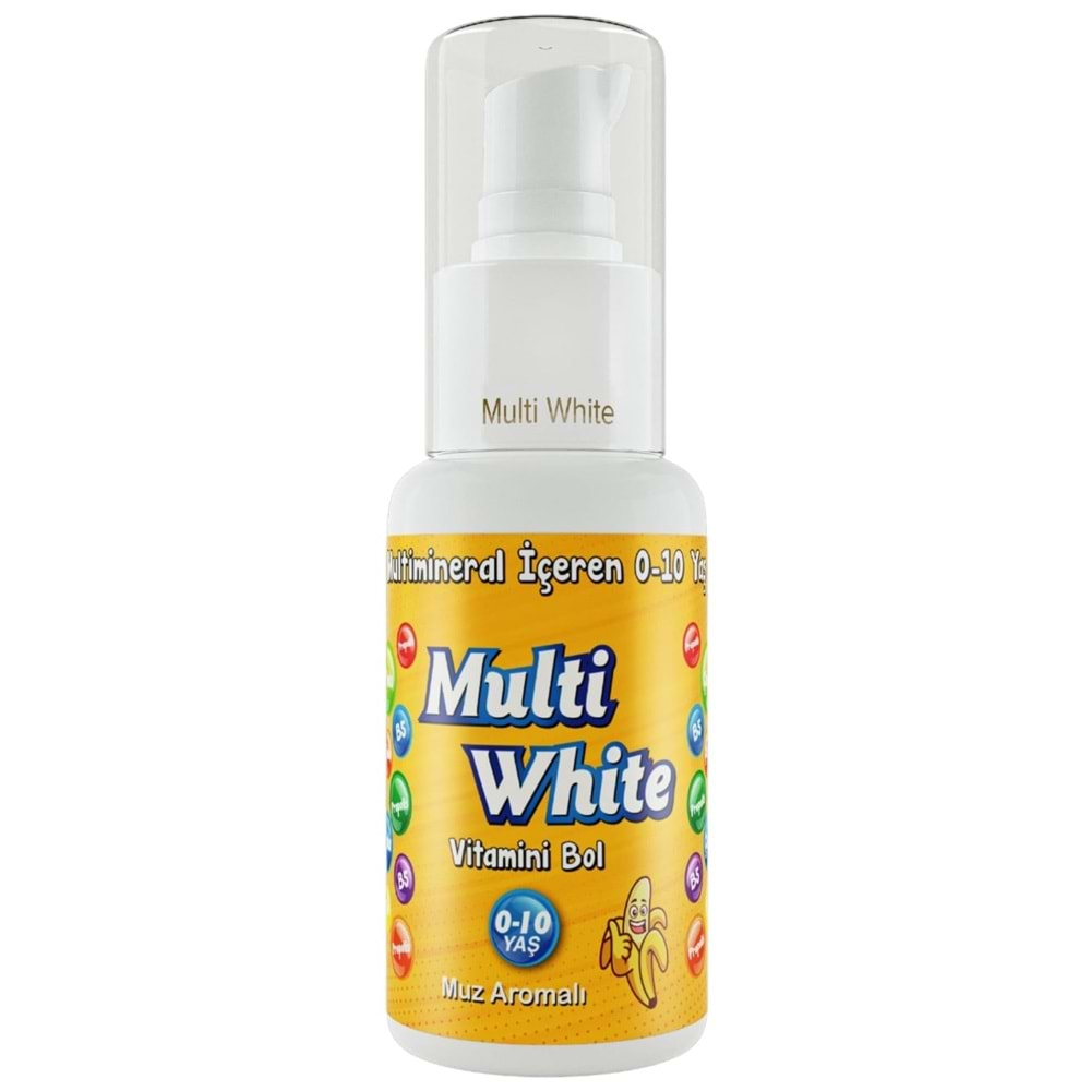 Multi White Diş Macunu 50ML Muz Aromalı Bol Vitaminli (0-10 Yaş)