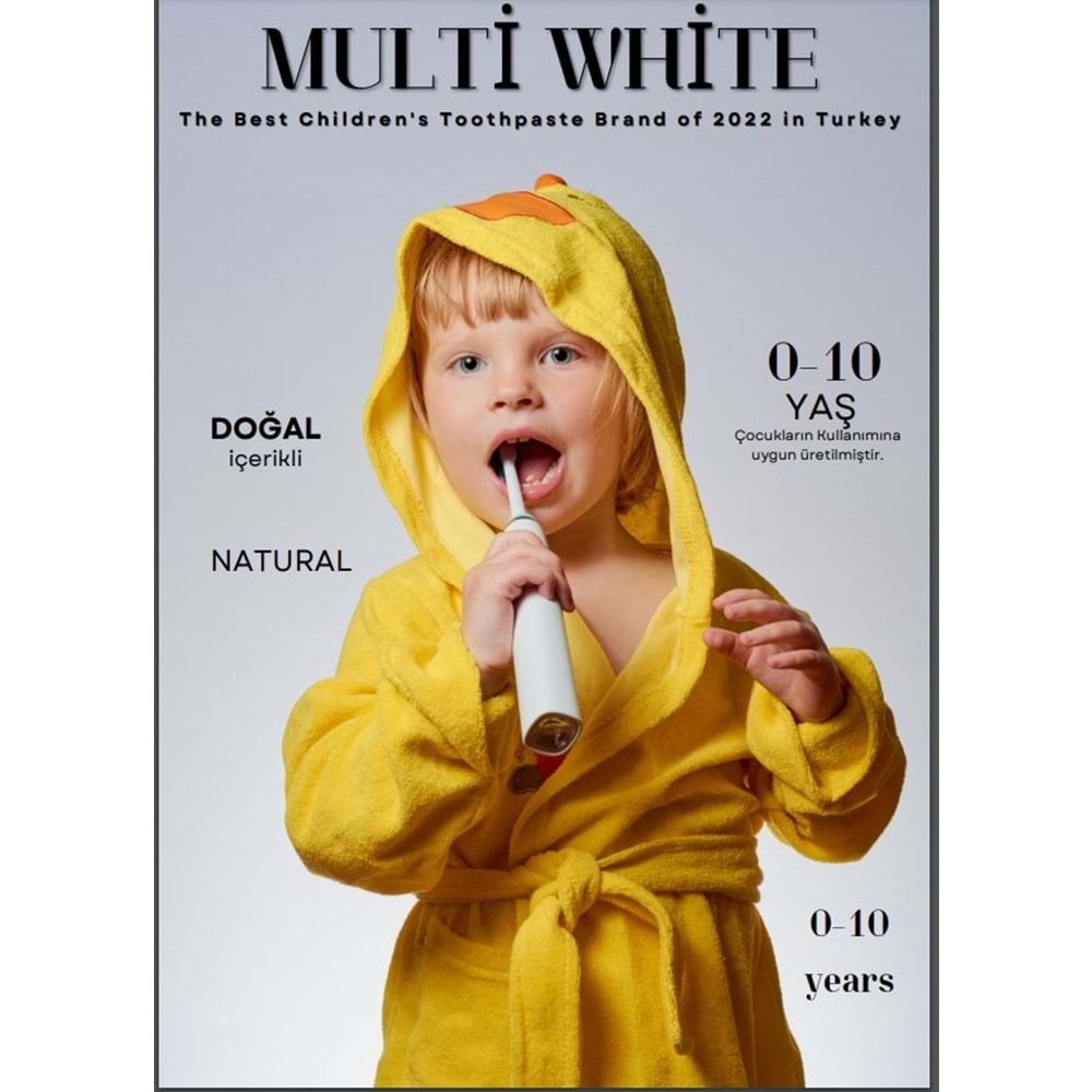 Multi White Diş Macunu 50ML Çilek Aromalı Bol Vitaminli (0-10 Yaş)