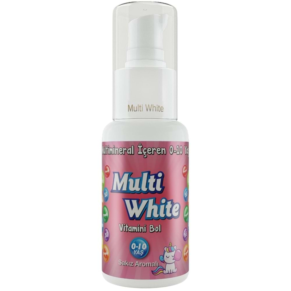 Multi White Diş Macunu 50ML Sakız Aromalı Bol Vitaminli (0-10 Yaş)