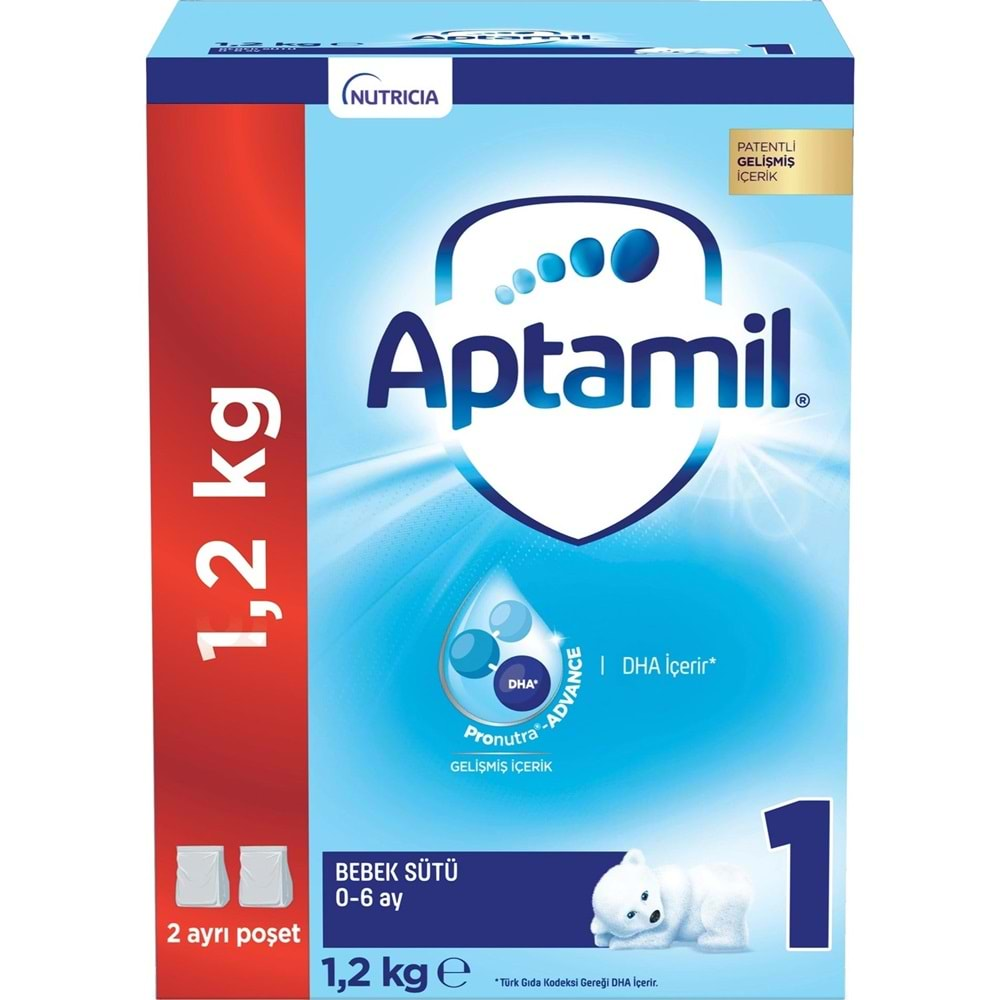 Nutrıcıa Aptamil 1200GR Bebek Sütü No:1 (0-6 Ay)