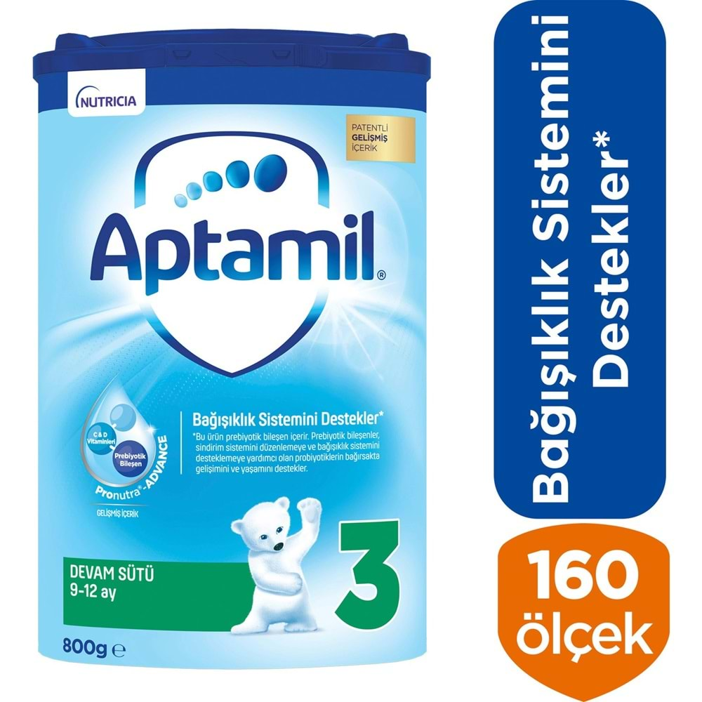 Nutrıcıa Aptamil 800GR Devam Sütü No:3 (9-12 Ay)