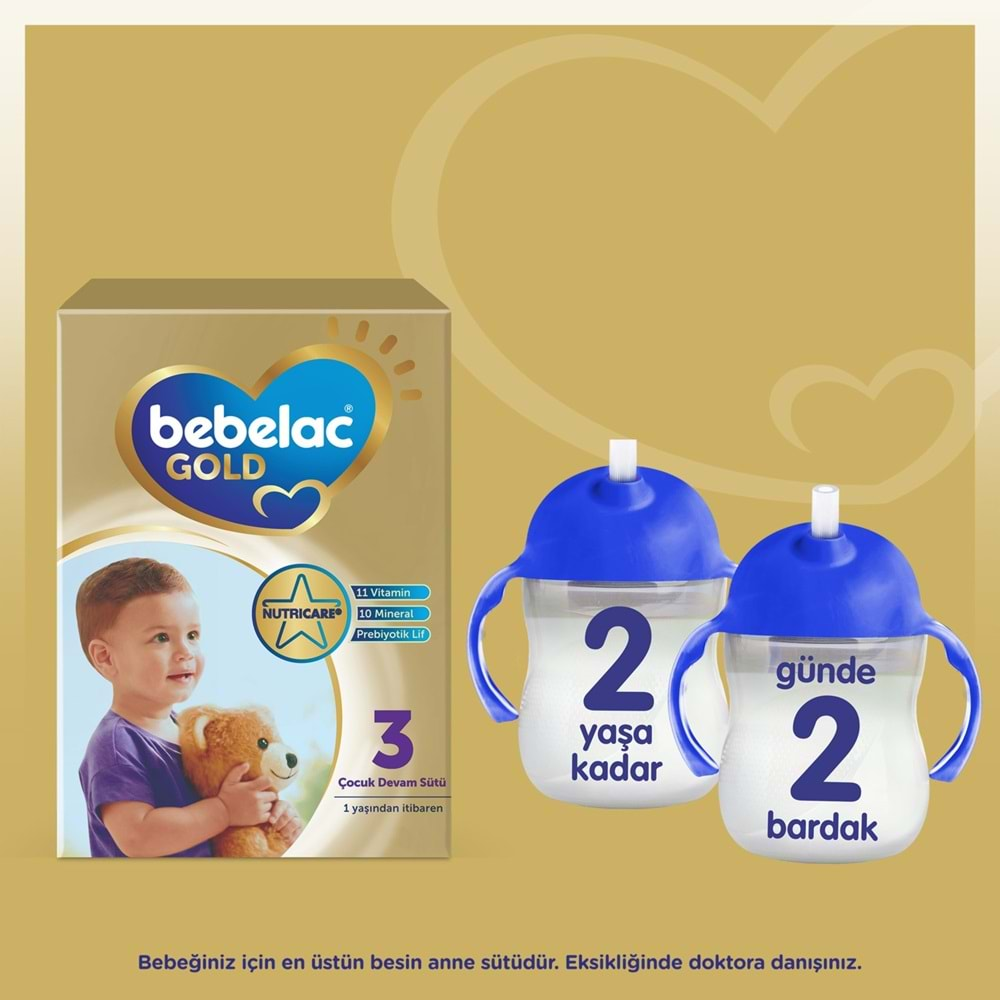 Bebelac Gold 1150GR (800GR+350GR) No:3 Devam Sütü (1+ Yaş)