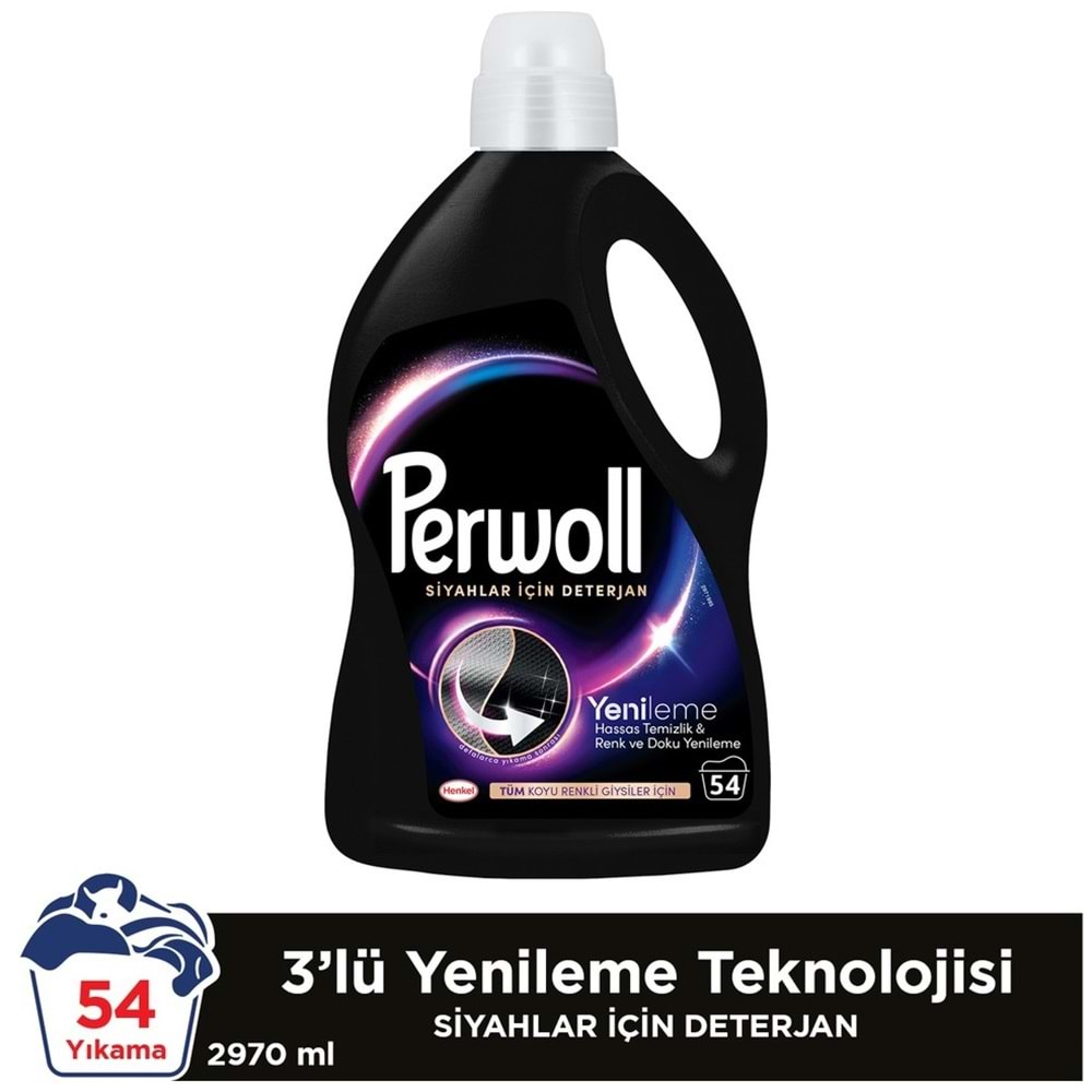 Perwoll Sıvı Çamaşır Deterjanı 2.97LT Siyah (54 Yıkama)