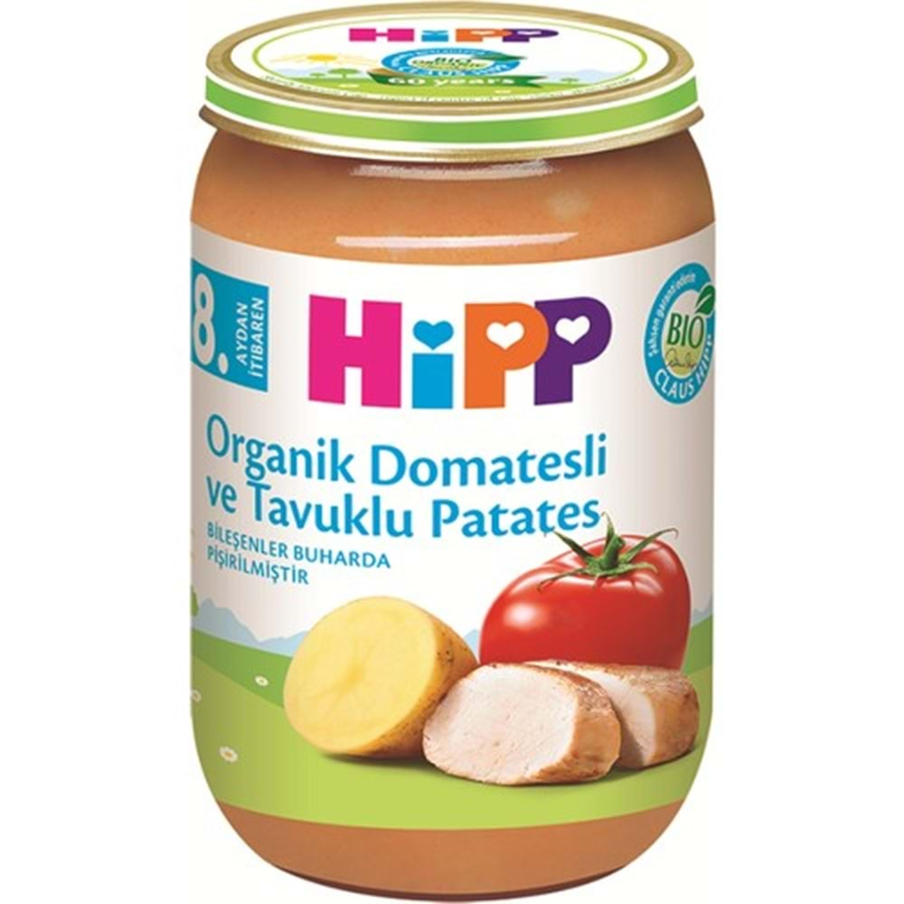 Hipp Organik Kavanoz Maması 220Gr Organik Domatesli ve Tavuklu Patates