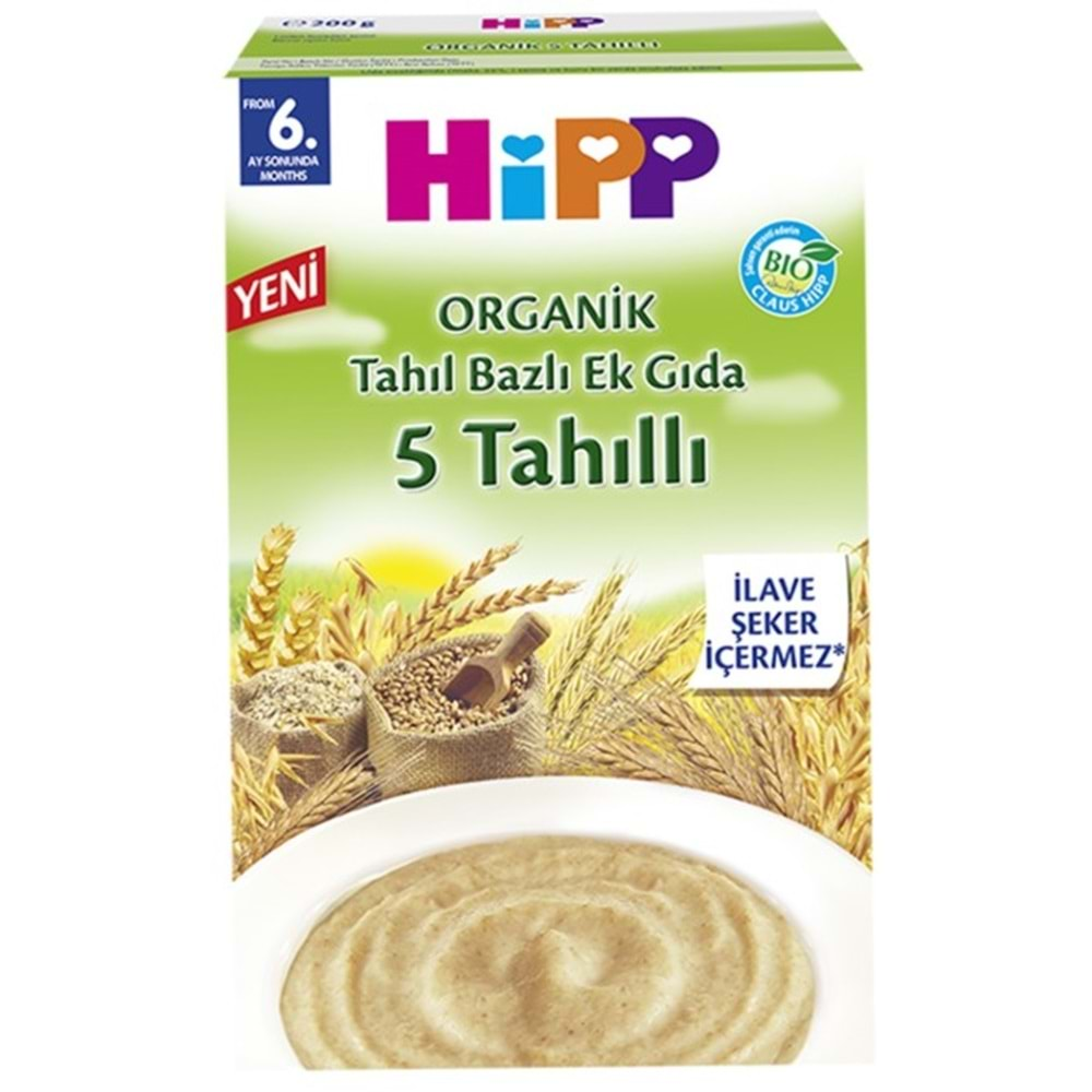 Hipp Organik 5 Tahıllı Kaşık Maması 200Gr