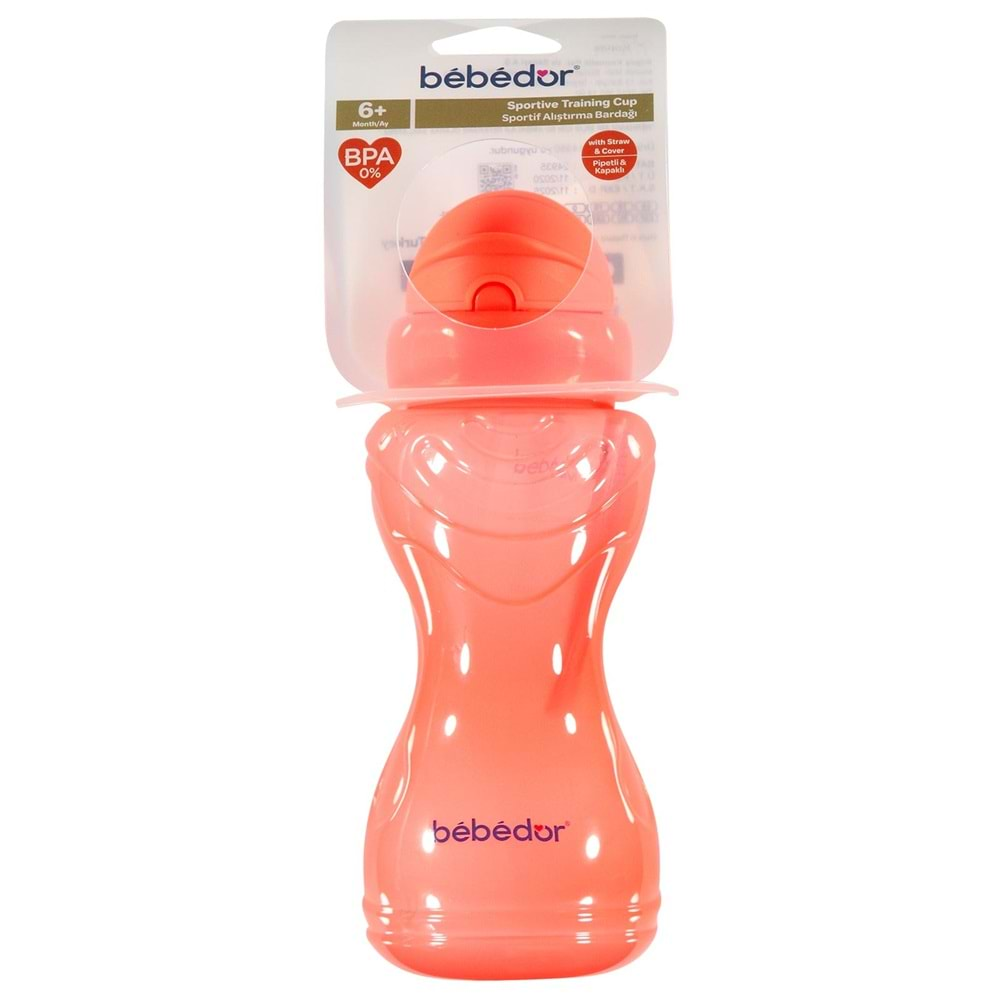 Bebedor Sportif Pipetli Bardak/Alıştırma Bardağı 330ML - Neoan Pembe