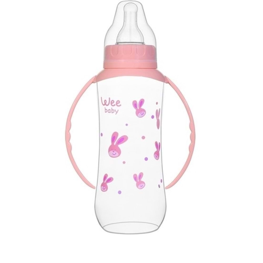 Wee Baby P.P Kulplu Biberon 270ML (Kod:745) - Pembe