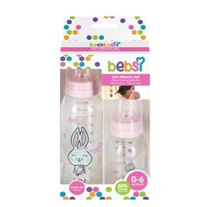 Bebsi Cam Biberon Seti (250ml+125ml) - Pembe