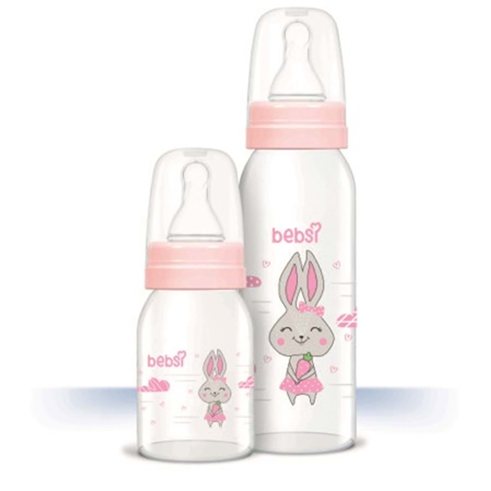 Bebsi Cam Biberon Seti (250ml+125ml) - Pembe