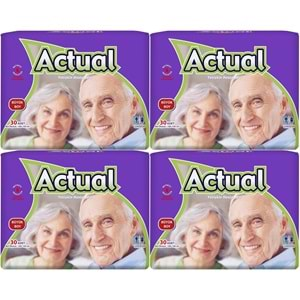 Actual Yetişkin Hasta Bezi Bel Bantlı L-Büyük 120 Adet (4Pk*30)