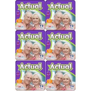 Actual Yetişkin Hasta Bezi Bel Bantlı M-Orta 180 Adet (6PK*30)