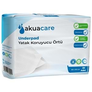 Akuacare Hasta Alt Açma Yatak Koruyucu Örtü 60*90 CM 150 Adet (5PK*30)