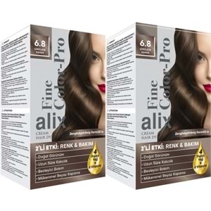 Alix 50ML Kit Saç Boyası 6.8 Çikolota Kahve (2 Li Set)