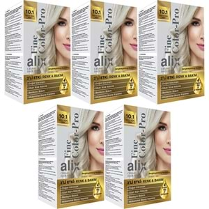 Alix 50ML Kit Saç Boyası 10.1 Küllü Açık Sarı (5 Li Set)