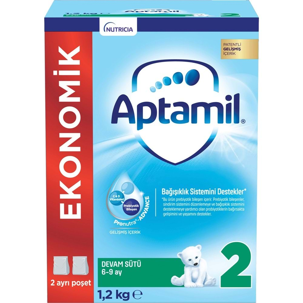 Nutrıcıa Aptamil 1200GR Devam Sütü No:2 (6-9 Ay) (4 Lü Set)