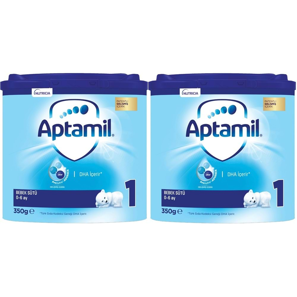 Nutrıcıa Aptamil 350GR Bebek Sütü No:1 (0-6 Ay) Doğumdan İtibaren (2 Li Set)