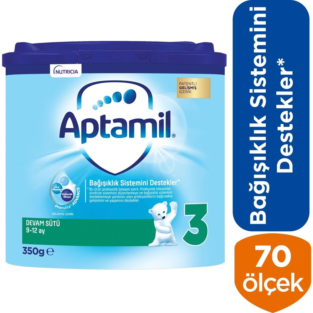 Nutrıcıa Aptamil 350GR Devam Sütü No:3 (9-12 Ay) (2 Li Set)