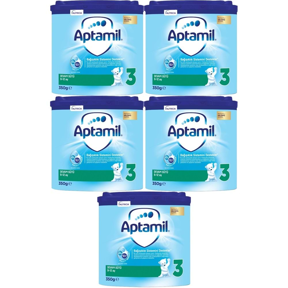 Nutrıcıa Aptamil 350GR Devam Sütü No:3 (9-12 Ay) (5 Li Set)