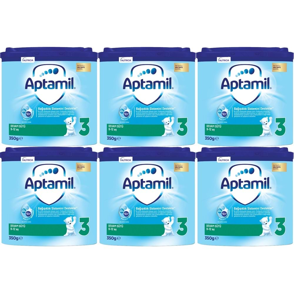 Nutrıcıa Aptamil 350GR Devam Sütü No:3 (9-12 Ay) (6 Lı Set)