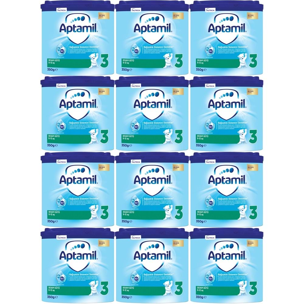 Nutrıcıa Aptamil 350GR Devam Sütü No:3 (9-12 Ay) (12 Li Set)