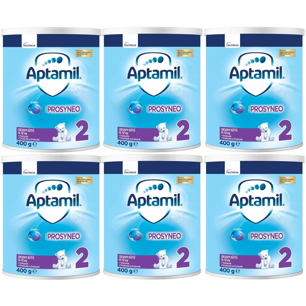 Nutrıcıa Aptamil Prosyneo Bebek Sütü 400GR No:2 (6-12 Ay) (6 Lı Set)