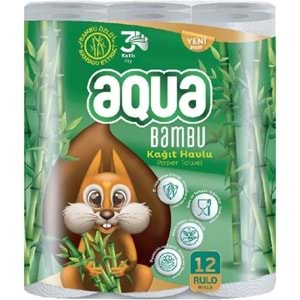 Aqua Kağıt Havlu 3 Katlı 96 LI Set Bambu (8PK*12)