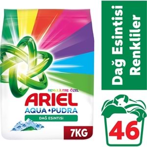 Ariel Matik Toz Çamaşır Deterjanı 28KG Renklilere Özel/Dağ Esintisi (184 Yıkama) (4PK*7KG)