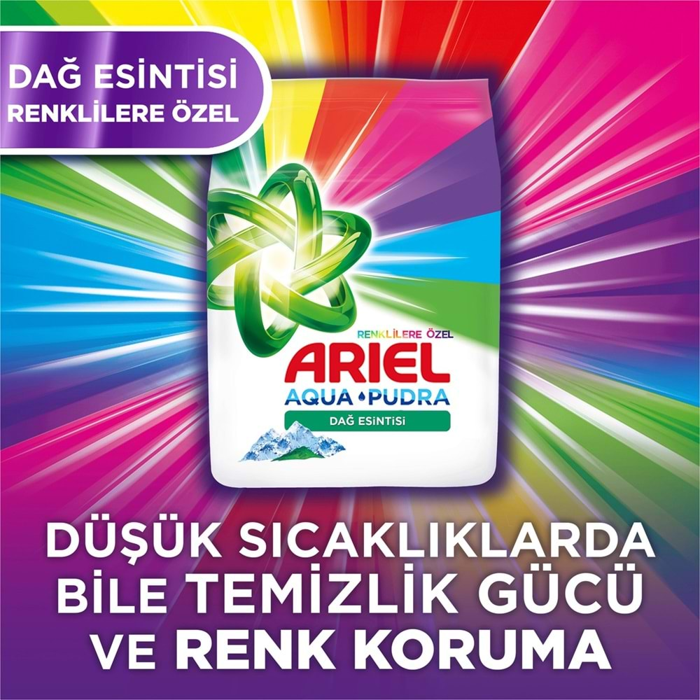 Ariel Matik Toz Çamaşır Deterjanı 28KG Renklilere Özel/Dağ Esintisi (184 Yıkama) (4PK*7KG)