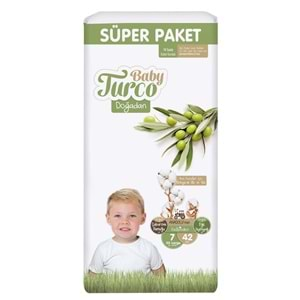 Baby Turco Bebek Bezi Doğadan Beden:7 (20-30Kg) XXLarge 252 Adet Süper Avantaj Pk