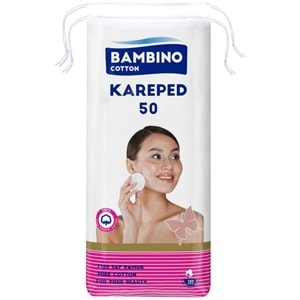 Bambino Cotton Kare Makyaj Temizleme Pamuğu 150 Adet (3PK*50)