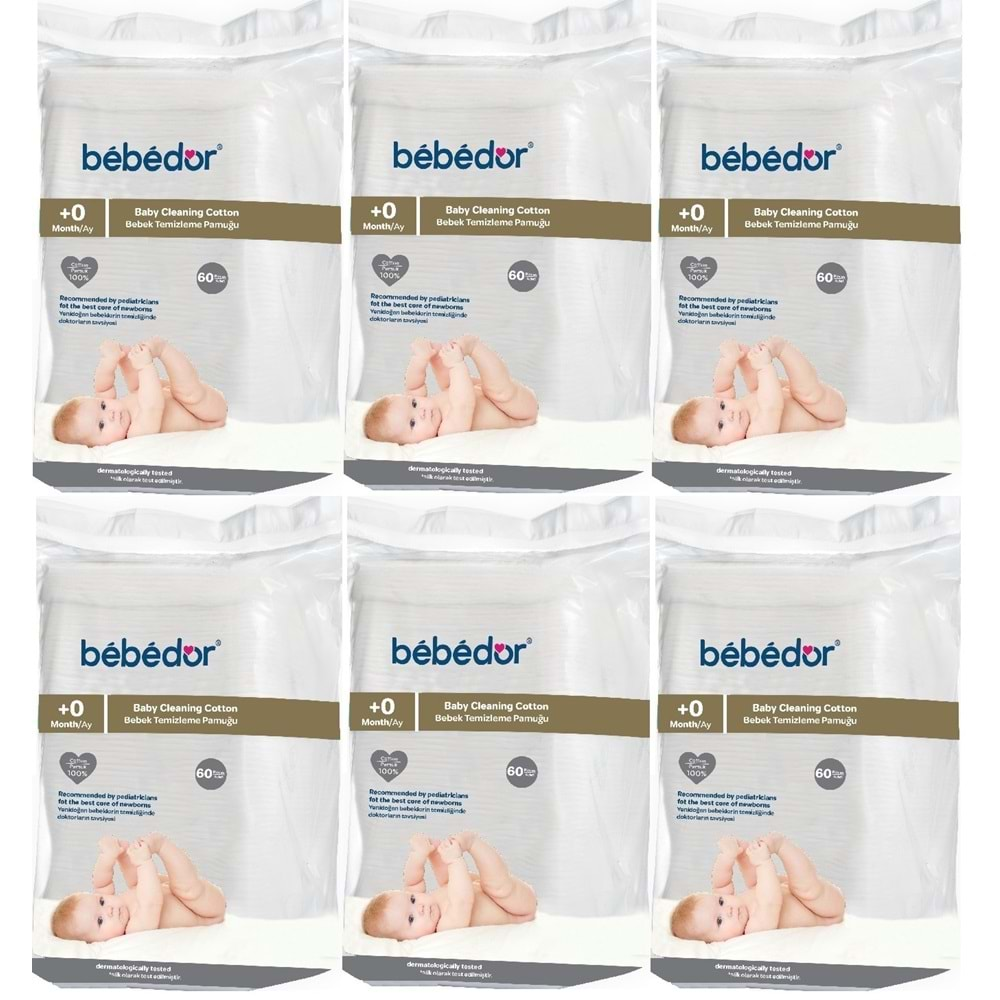 Bebedor Bebek Temizleme Pamuğu 360 Adet (6Pk*60)