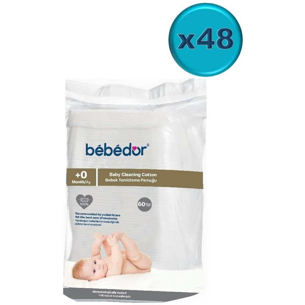 Bebedor Bebek Temizleme Pamuğu 2880 Adet (48Pk*60)