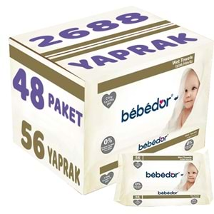 Bebedor Islak Havlu Mendil Klasik 56 Yaprak 48 Li Set (2688 Yaprak)