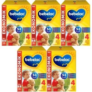 Bebelac 800GR No:4 Devam Sütü (1+ Yaş) (5 Li Set)