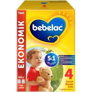 Bebelac 800GR No:4 Devam Sütü (1+ Yaş) (5 Li Set)