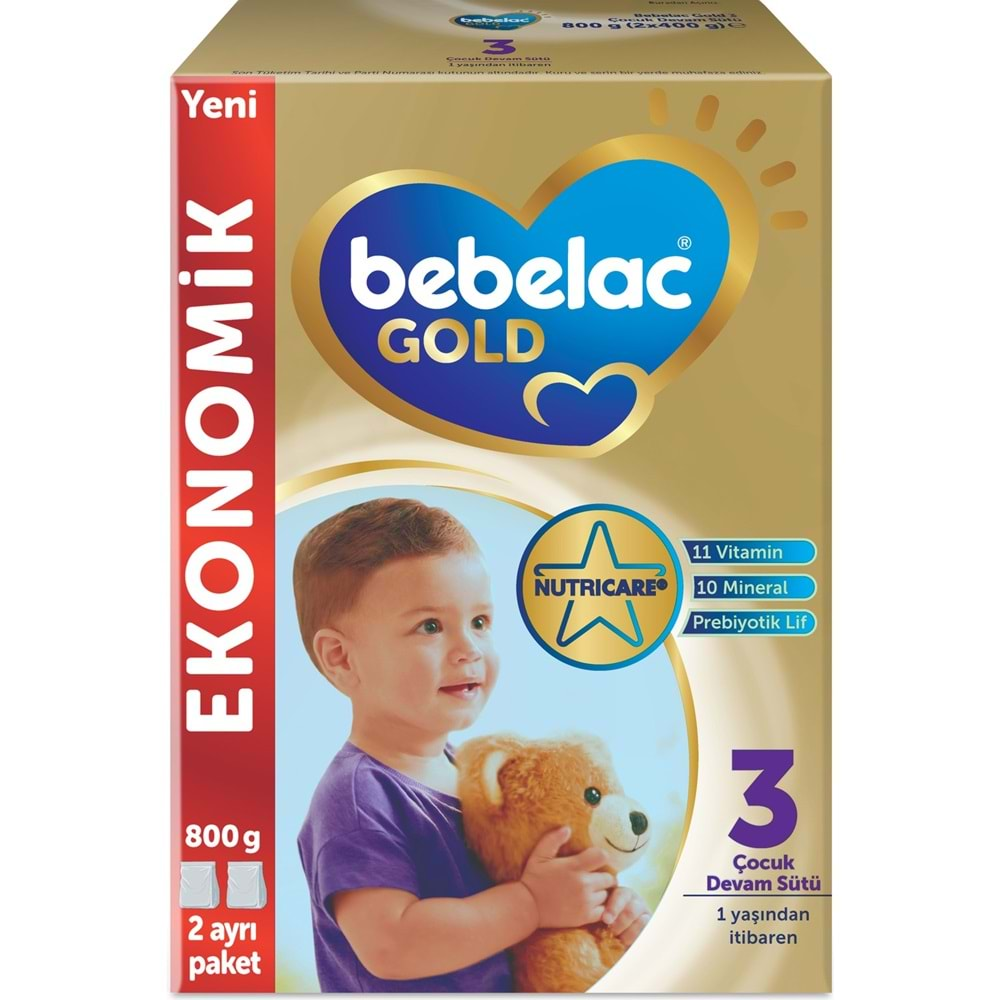 Bebelac Gold 800GR No:3 Devam Sütü (1+ Yaş) (3 Lü Set)