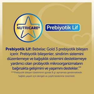 Bebelac Gold 800GR No:3 Devam Sütü (1+ Yaş) (3 Lü Set)