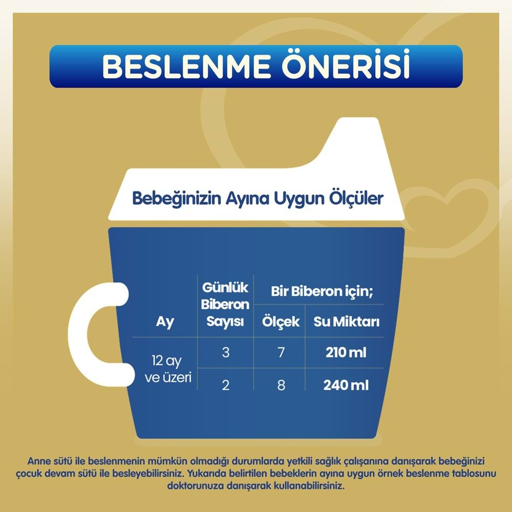 Bebelac Gold 800GR No:3 Devam Sütü (1+ Yaş) (3 Lü Set)