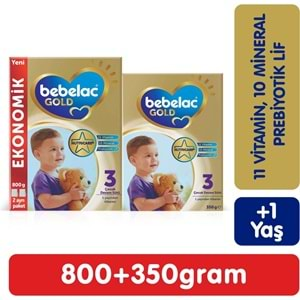 Bebelac Gold 1150GR (800GR+350GR) No:3 Devam Sütü (1+ Yaş) (3 Lü Set)