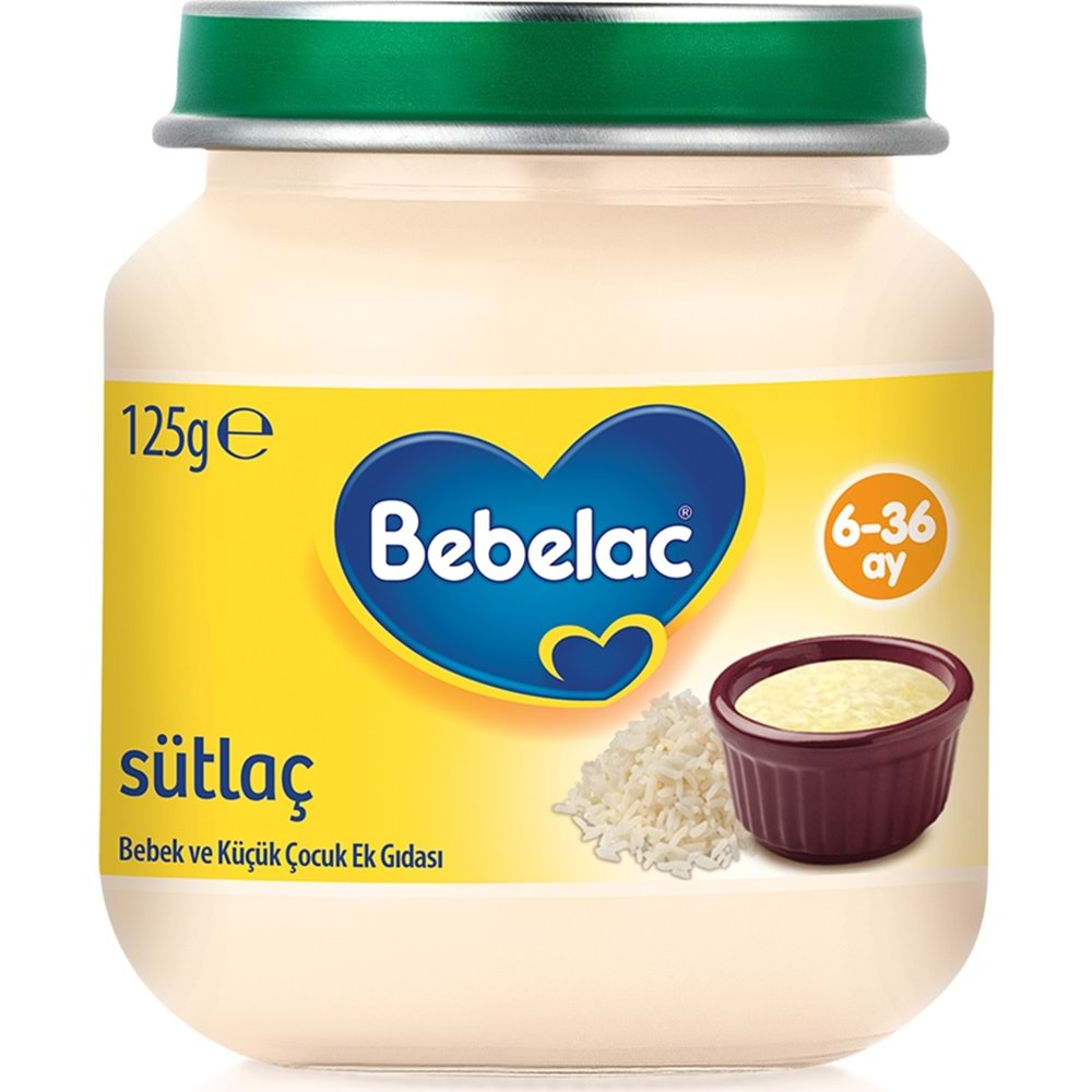 Bebelac Kavanoz Maması Püre 125GR Sütlaç (3 Lü Set)