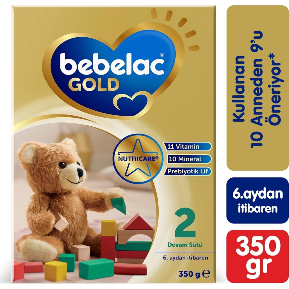 Bebelac Gold 350GR No:2 Devam Sütü (6-9 Ay) (6 Lı Set)