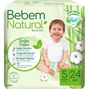 Bebem Bebek Bezi Natural Jumbo Ekonomik Pk Beden:5 (11-18Kg) Junior 48 Adet