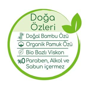 Bebem Natural Islak Bebek Mendili Narin Dokunuş / Yenidoğan 90 Yaprak Plastik Kapaklı 6 Lı Set