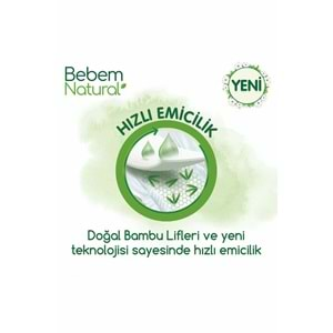 Bebem Bebek Bezi Natural Beden:4 (7-14KG) Maxi 312 Adet Aylık Ultra Fırsat Pk