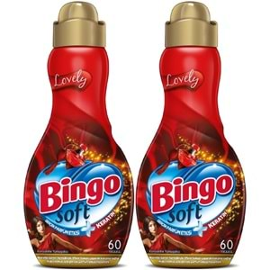 Bingo Soft Çamaşır Yumuşatıcı Konsantre 1440ML Lovely (2 Li Set)