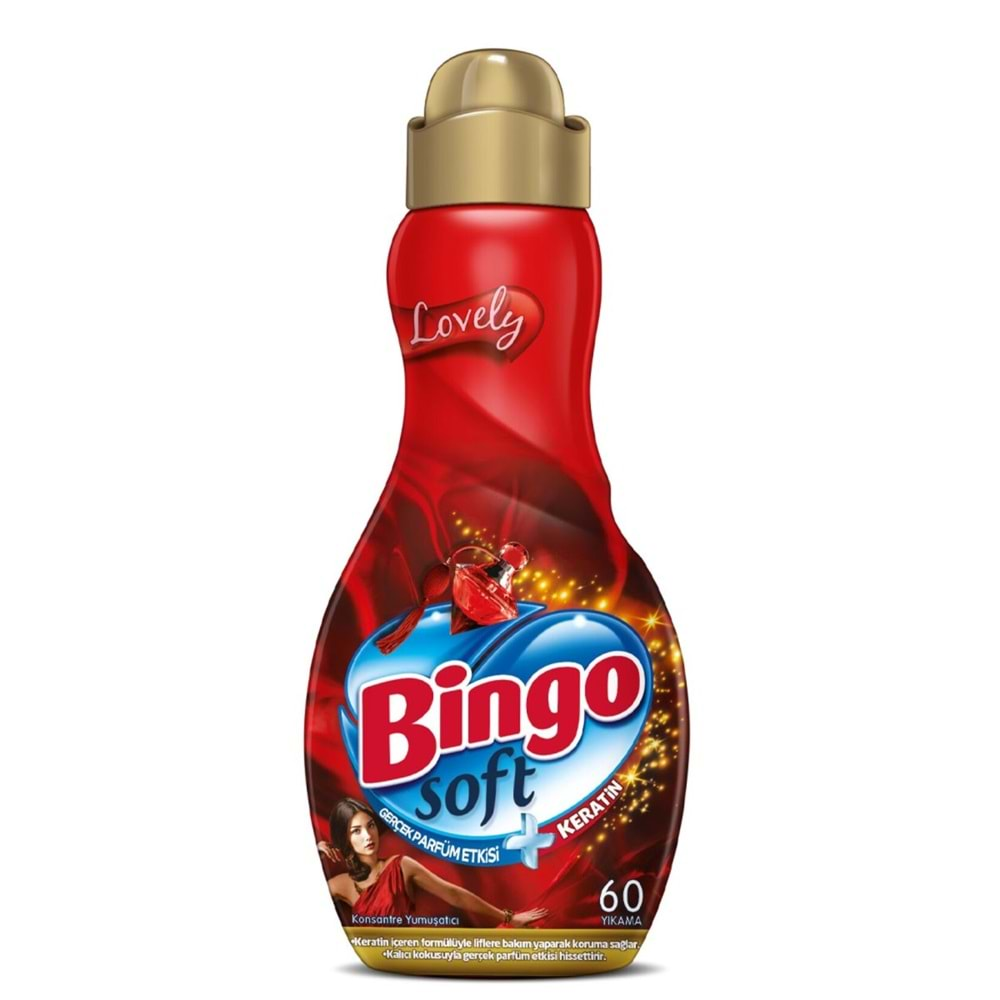 Bingo Soft Çamaşır Yumuşatıcı Konsantre 1440ML Lovely (6 Lı Set)