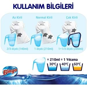 Bingo Matik Toz Çamaşır Deterjanı 27KG Sık Yıkananlar Beyazlar ve Renkliler (3PK*9KG) 180 Yıkama