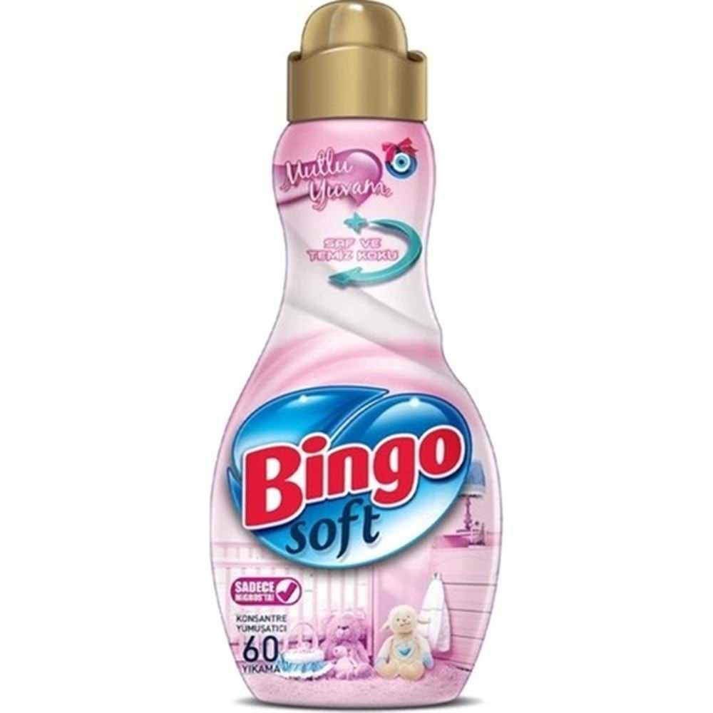 Bingo Soft Çamaşır Yumuşatıcı Konsantre 1440ML Mutlu Yuvam (3 Lü Set)