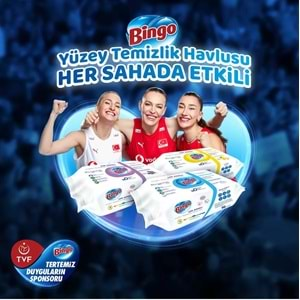 Bingo Clean Yüzey Temizlik Havlusu 96 Yaprak Limon Kokulu Plastik Kapaklı (2 Li Set) 192 Yaprak